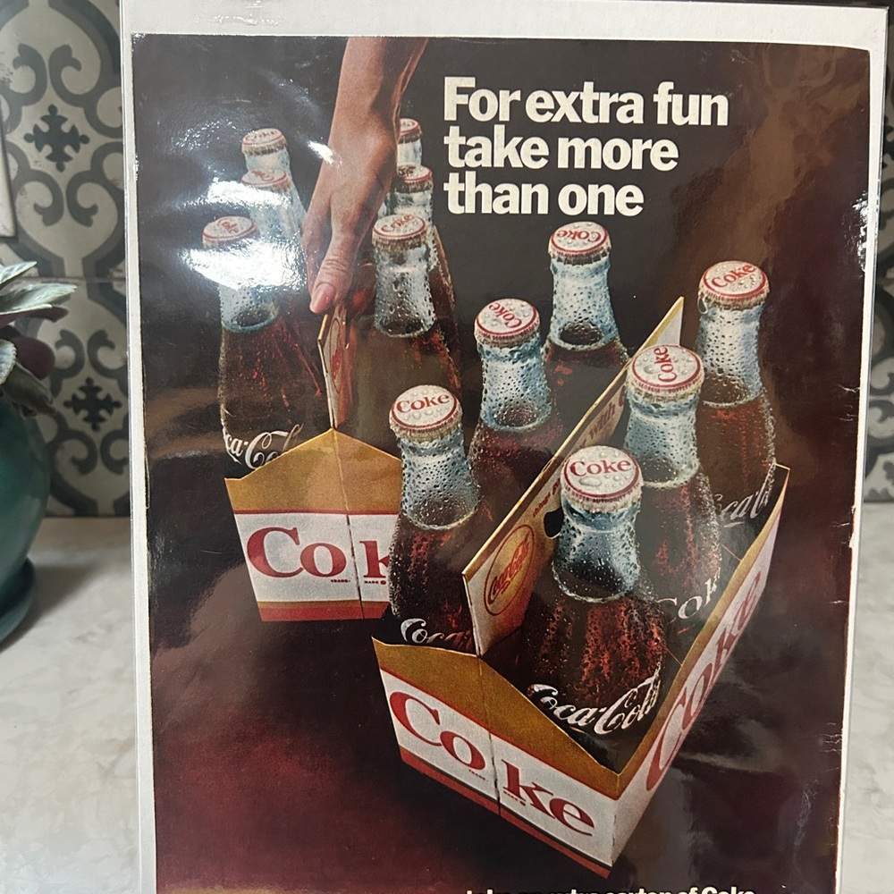 SET OF TWO- Collectible Vintage Coca Cola Magazine Ad Pages